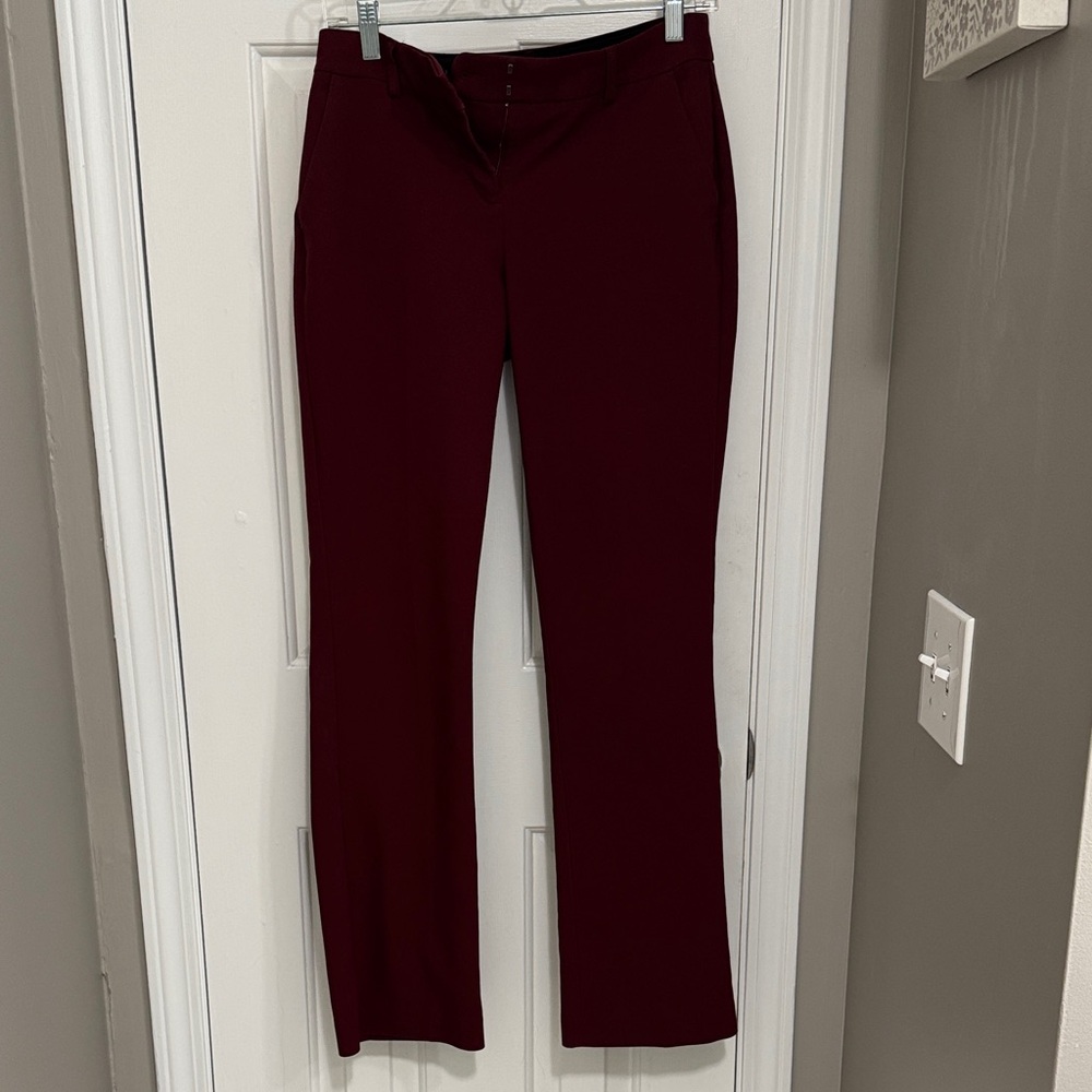 Express Women's Boot Cut Pants in Burgundy